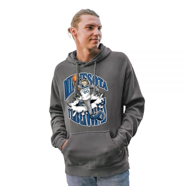 Blue 84 NBA 공식 라이선스 후드 스웨트셔츠 <b>링스</b>펀 슬램 마스코트 블랙 162277