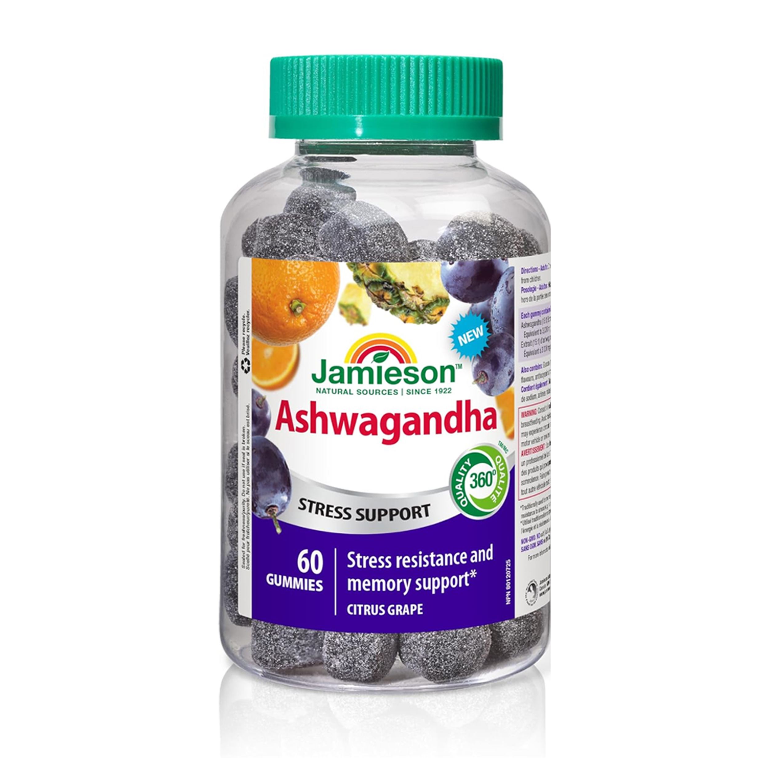 자미에슨 아슈와간다 구미젤리 200mg 60정 맛있는 스트레스 관리