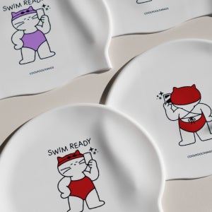스윔레디 (3 COLOR) / 쿨풀띵즈 양면 고양이 실리콘수모