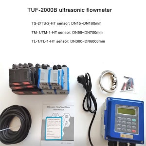 TUF 2000B 유량계 변환기 TS TM TL HT 센서 액체 초음파 영어 러시아어 포르투갈어 스페인어