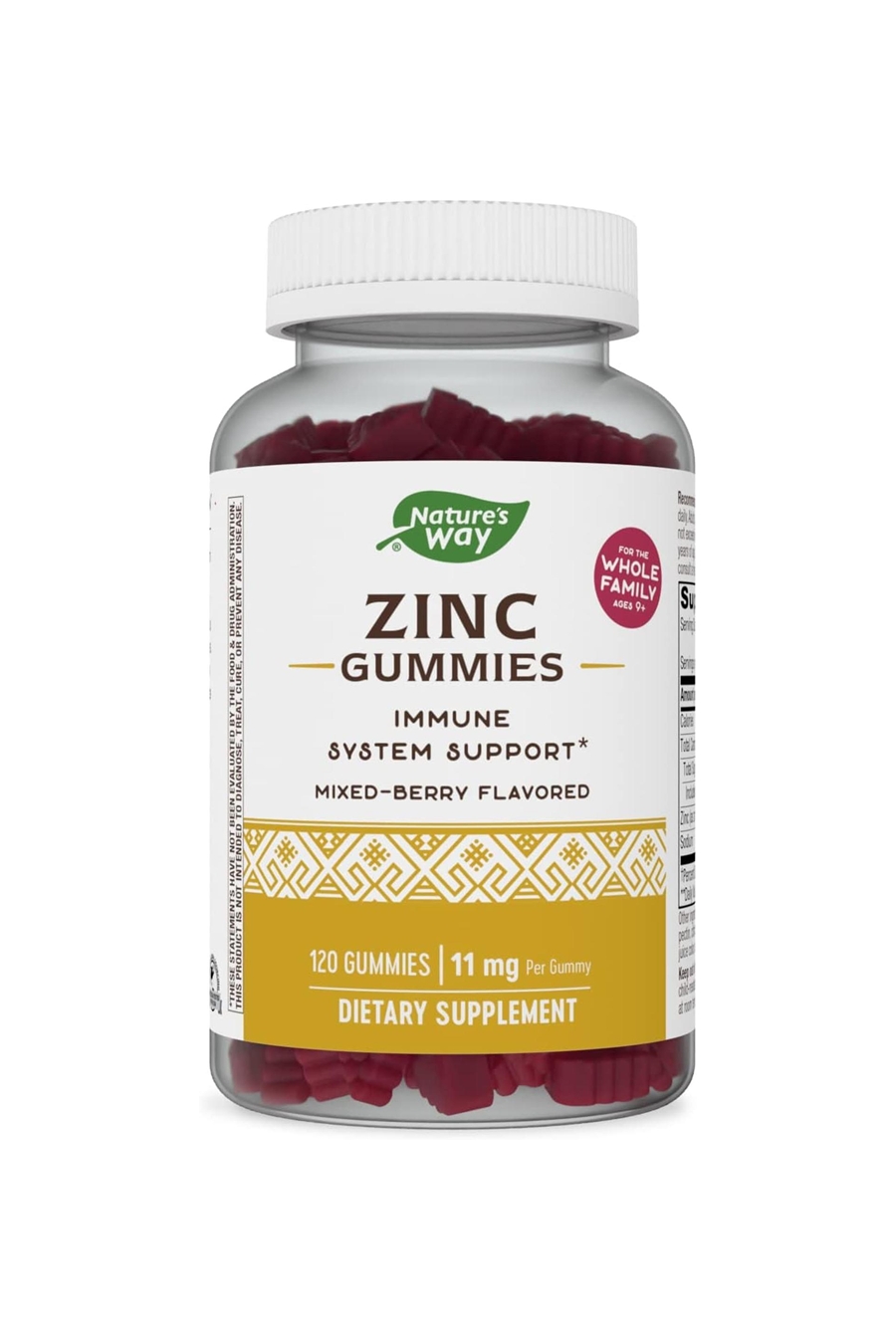 네이쳐스웨이 아연 서포트 <b>이뮨 헬스</b> 믹스베리맛 120구미