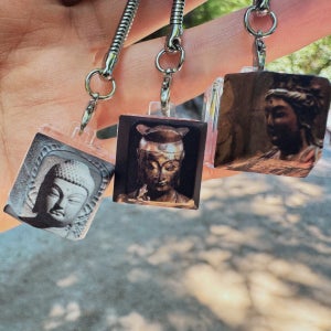 극락 키캡 키링 본존불상 반가사유상 수월관음상 키보드키링 굿즈