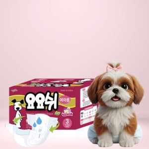 요요쉬 강아지 기저귀 여아용 배변 초흡수 3단계, 10매입, 1개