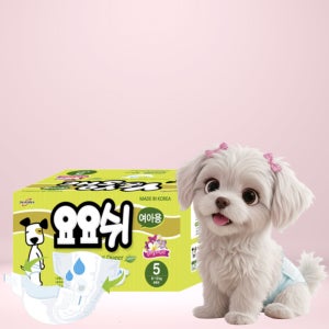 요요쉬 강아지 기저귀 여아용 배변 초흡수 5단계, 10매입, 1개