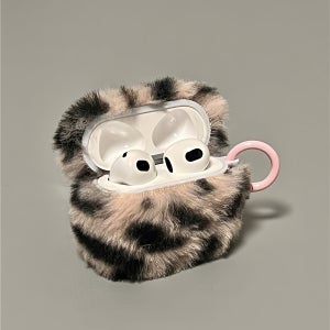꾸꾸돌 레오파드 퍼 에어팟케이스 프로3 에어팟4 귀여운 이어폰케이스 꾸미기 유니크 호피