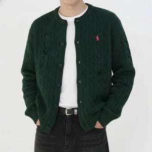 [백화점판] 빈폴 가디건 남성 코튼 케이블 라운드 카디건