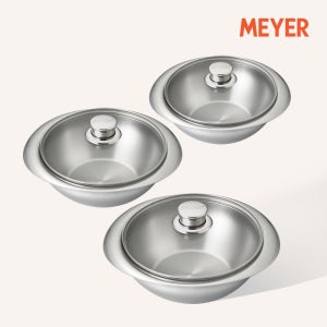 마이어 통3중 스테인리스 스틸 믹싱볼 팬 세트 3종, 20+22+24, 1세트