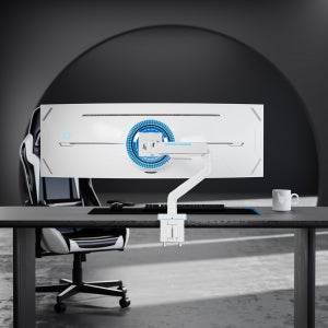 엔산마운트 NH-15L RGB 고중량 게이밍 G9 싱글 모니터암 거치대 블랙 화이트