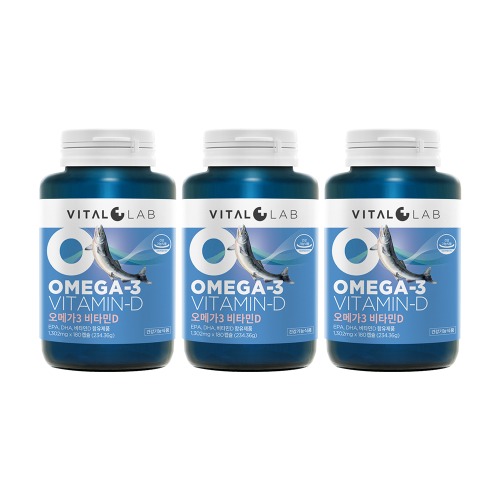 <b>바이탈랩</b> 알티지 오메가3 <b>비타민d</b> 1300mg 180캡슐 6개월X3개