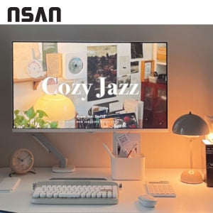 엔산 OH-112 화이트 책상 모니터암 거치대 브라켓 스탠드