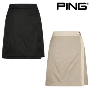핑 골프웨어 여성 골프 치마 리버시블 랩 허리 밴딩 기모 방한 큐롯 스커트 E4PC286