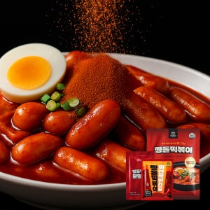 미성분식 우리밀 짱돌떡볶이 국물 떡볶이 밀키트 밀떡 매콤, 260g, 5개