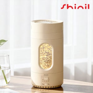 신일 더 케어 가열식 가습기 신생아 대용량 이중 유리 그래핀 가열 아기 물멍 온열 화이트