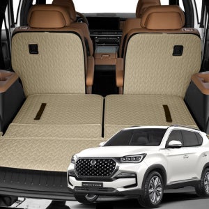 차바라기 2025 렉스턴 뉴 아레나 리노 가죽 트렁크매트 5인승 차박 트렁크 용품