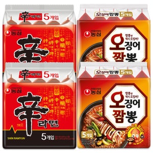 농심 신라면 10봉 + 오징어짬뽕 라면 10봉 (총20봉)