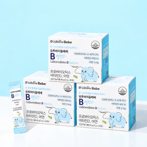 아기유산균 유투바이옴베베 B 밸런스 키즈 어린이 베이비 유산균 아연 비타민D 30포, 3개