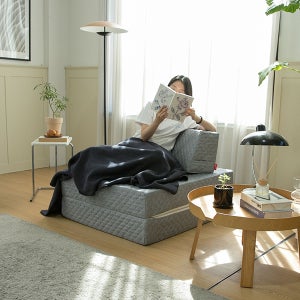 뜨란채 1인용 생활방수 2단 접이식 소파베드 매트리스