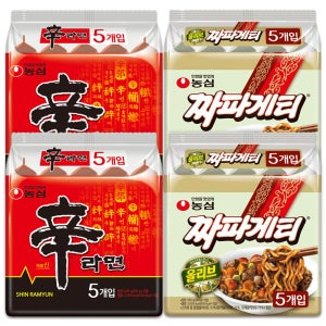 농심 신라면 10봉 + 짜파게티 라면 10봉 (총20봉)