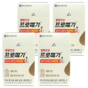 종근당 프로메가 알티지 오메가3 비타민D 혈행 건강 60캡슐, 4개