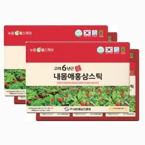 1+1 뉴팜헬스케어 고려6년근 내몸애 홍삼스틱 10g x 30포 2박스