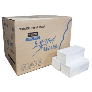 노블리제 핸드타올 2겹 5000매 페이퍼타올 무형광 대용량 업소용