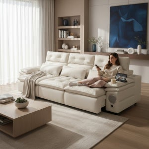 리안 솔리드 무빙 슬라이드 독일 오킨 모터 코모도 패브릭소파 4인, 3인