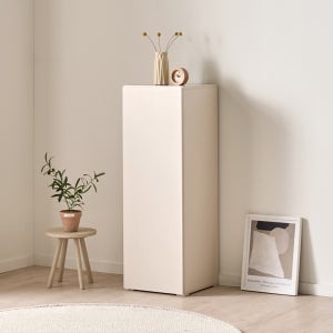 [기본형] 조아 수납장 모듈 다용도 거실 베란다 (더 높은/일반형 400), 3단, 크림화이트