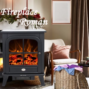 전기 벽난로 무드등 로망 로미오(대형) 모닥불 불멍 전기벽난로 온풍기 히터