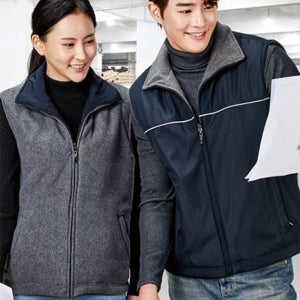 작업복 단체복 현장복 근무복 안전용품 겨울기모 양면조끼 겨울작업조끼 피오젠 PW-V222