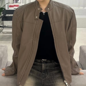 베로 레이싱 바이커 라이더 남자 가죽 자켓