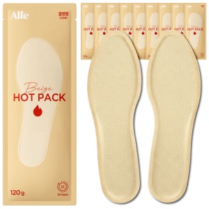 알레 깔창핫팩 발핫팩 휴대용 국산 군용 배달라이더 신발 베이지 120g X 10개(2매입)