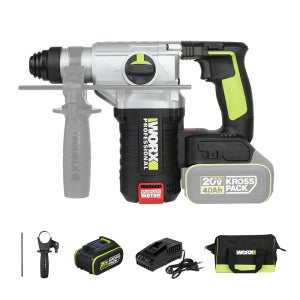웍스 충전 로타리 앙카 해머드릴 SDS 20V 4.0Ah 배터리1개 BL WU388.1