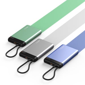 보우반 빌트인케이블 10000mAh 보조배터리 그린 1009QPB MINI