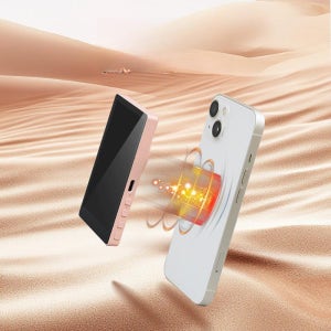 후면 셀카 모니터 보조 카메라 맥세이프 미러링 모니터 그레이 PT001 블루투스리모컨