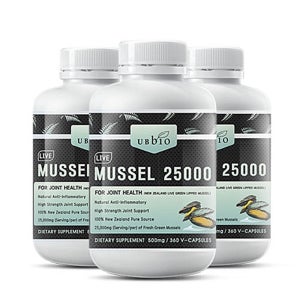 유비바이오 뉴질랜드 초록입홍합(그린머슬) 초록홍합 25000mg 360캡슐X3통