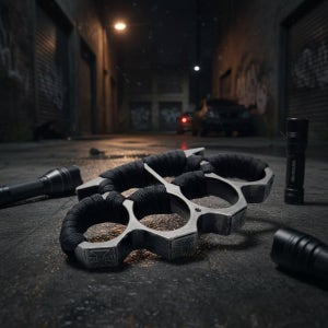 휴대용 호신용품 여성 안전 삼단봉 쿠보탄 너클 후추 캡사이신 스프레이 세트