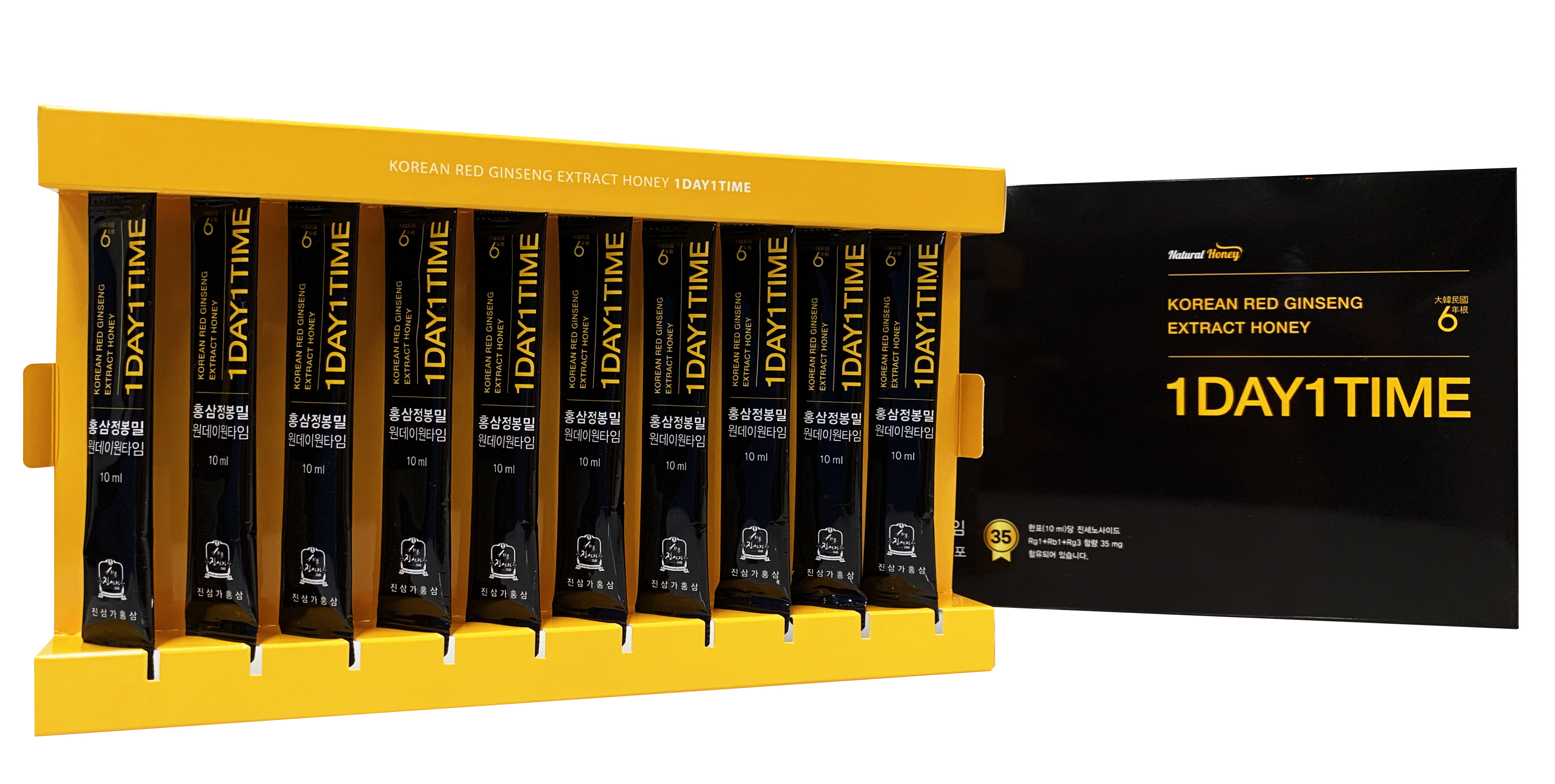 홍삼스틱 <b>진삼가</b> 홍삼정 봉밀 원데이원타임 GIFT 진세노사이드 1스틱 35mg 함유