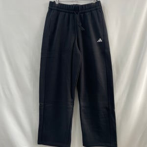 JC5921 아디다스 긴바지 여성 에센셜 스몰 로고 필 코지 오픈헴 기모 팬츠 블랙 PO D26