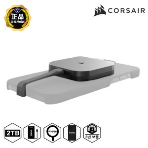 커세어 정품 외장 SSD EX300U 맥세이프 프로레스 USB-C 2TB, 그레이블랙