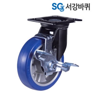 중량 중하중 우레탄바퀴 PM130(5인치) 바퀴 캐스터 풋마스터 130mm 회전브레이크