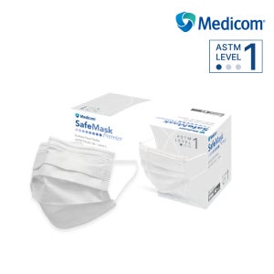 메디컴 숨쉬기 편한 3중 필터 일회용 마스크 1Box(50매) (화이트)