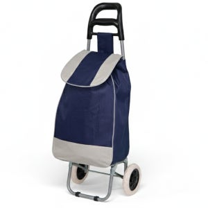시장가방 장바구니 바퀴달린 접이식 장보기카트 손수레 캐리어 - 네이비