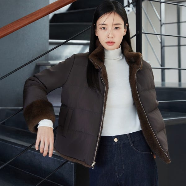 셀렙샵에디션 FW FAUX밍크 리버시블 구스다운