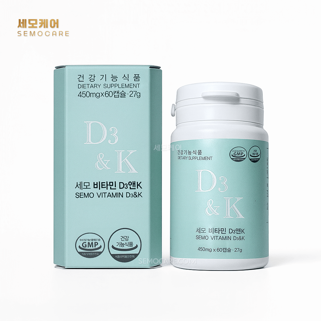 <b>세모 비타민 D3</b>&amp;K 2000IU 임산부 알콕시글리세롤 60캡슐, 1개