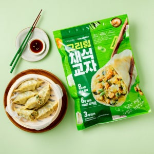 그리팅 교자만두 냉동 부추 비건 채식 야채 만두