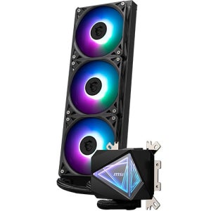 MSI MAG 코어리퀴드 I360 ARGB CPU 3열수냉 쿨러 AM5 인텔 14세대 15세대 블랙