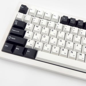 클래식 블랙 앤 화이트 키캡 125키 체리 PBT GMK 스타일 이중사출 한영 키보드 키캡