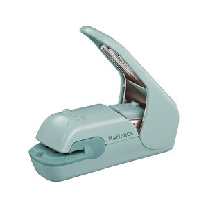 코쿠요 하리낙스 호치키스 심없는 압착 스테이플러 5매, 블루 그린