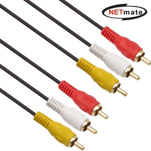 강원전자 넷메이트 RCA 3선 케이블(2.8mm) 3m NMA-3R030N