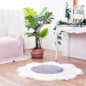 부드러운 원형 러그 샤기 카페트 두꺼운 러그 거실용 양털 매트